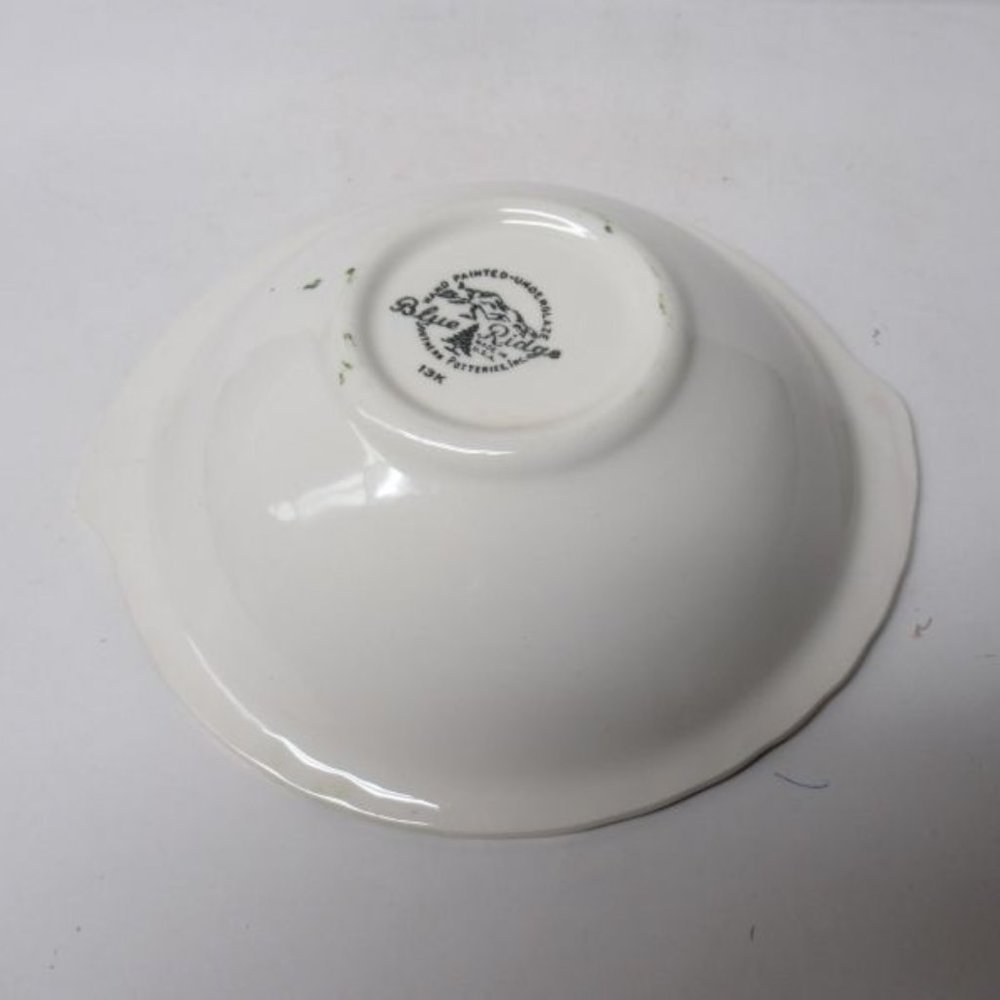 Southern Potteries Blue Ridge WILD CHERRY No. 3 Tab Handled Soup Bowl USA - Picture 4 of 4